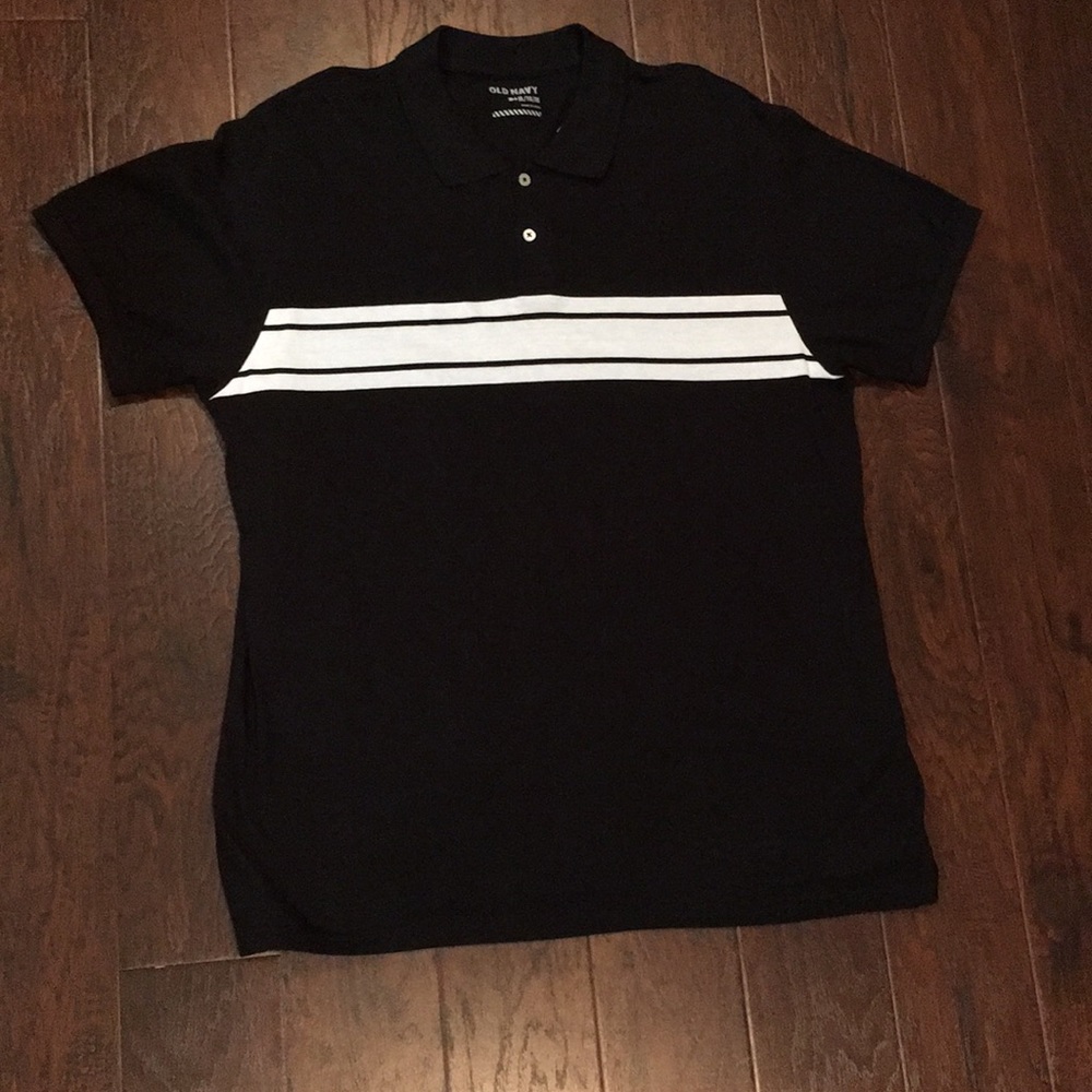 Old Navy black and white Polo